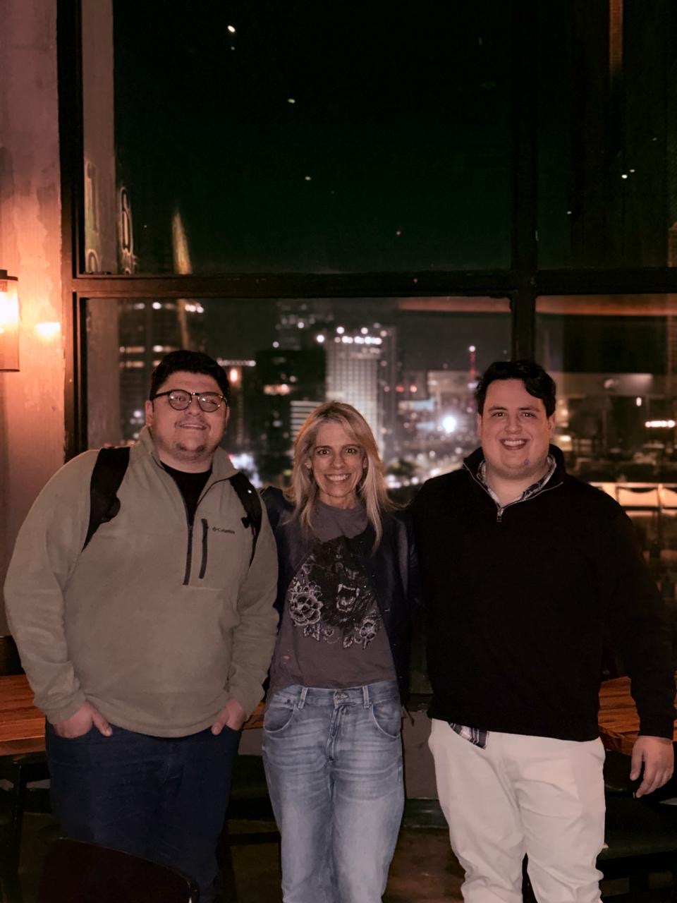 Os três sócios da Endurance — Gabriel, Alessandra Ferrari e Henrique Cardozo